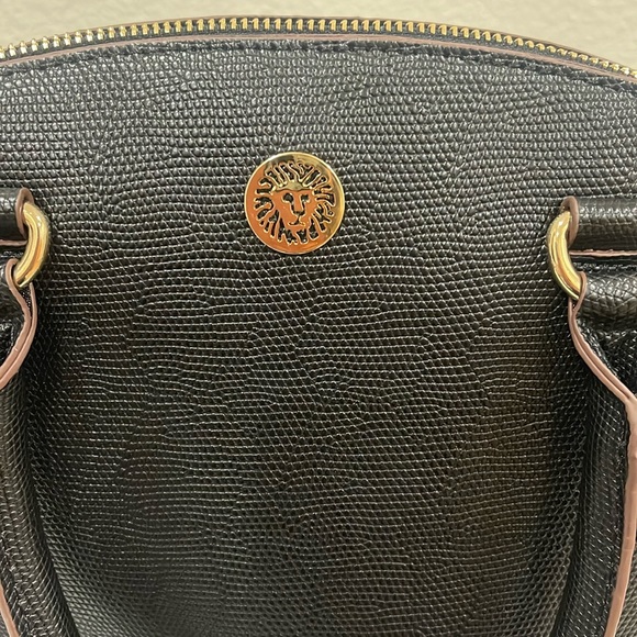 Anne Klein Black Satchel with Gold Details - Picture 8 of 8